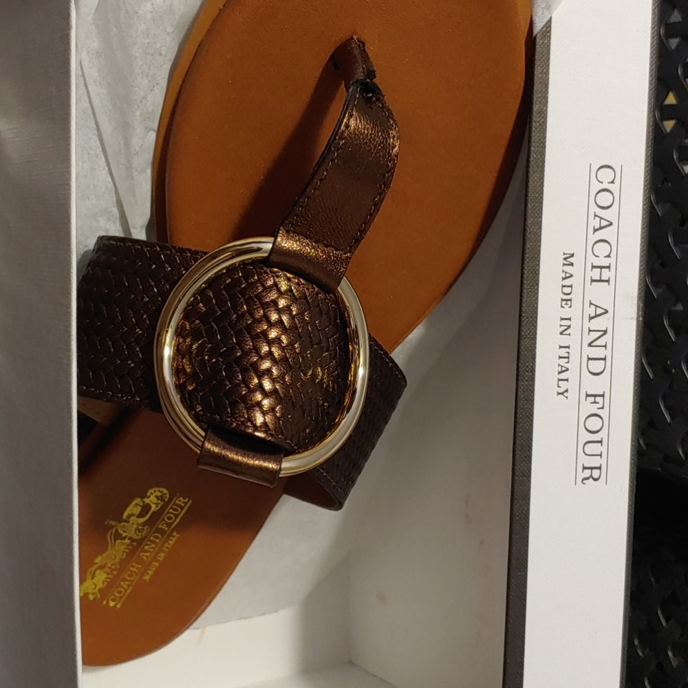 Coach Bronze Sandal Sz9